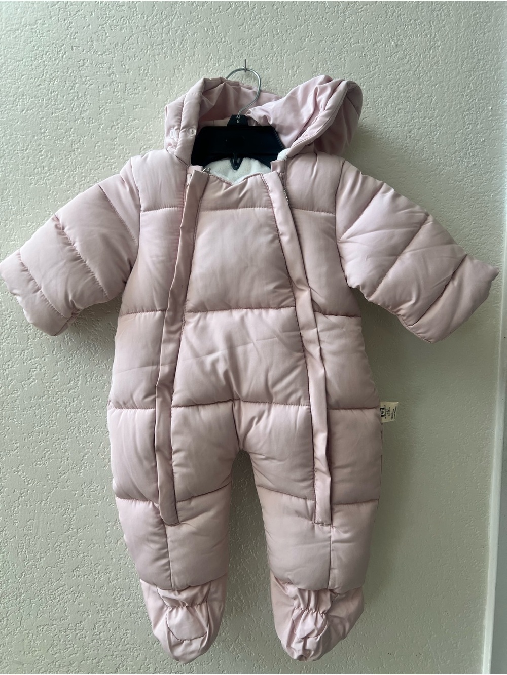 Murmurbear Pink Hooded Puffer Snowsuit 6-9 Months